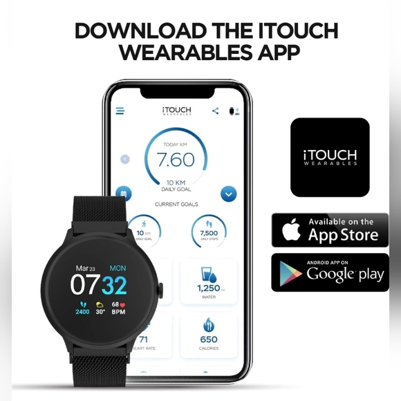 🆕️iTouch Sport3 Smrtwatch H-Rate Tracking, Step, Notifications, Body Temp NIB - Picture 6 of 8